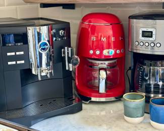Jura Impressa S9 ; SMEG Retro Style 10 Cup Coffee Maker ; Cuisinart 14 Cup Coffee Maker