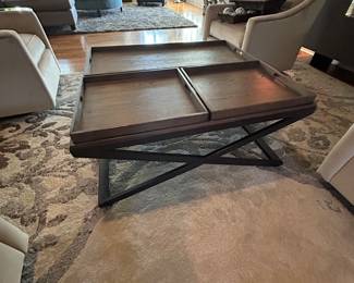 	#16	Coffee table with removable trays 39x43x17	“as is”  SOLD