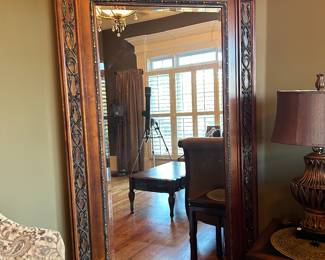 	#22	Large leaning framed mirror 43x83	 SOLD