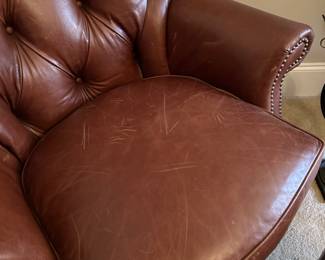 	#74	Largo leather chair and ottoman-"as is" some scratches	 SOLD				