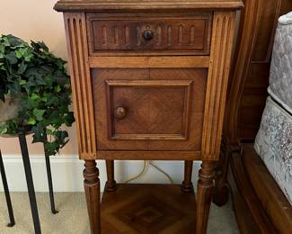 	#66	Antique marble top side table 14x37	 SOLD			