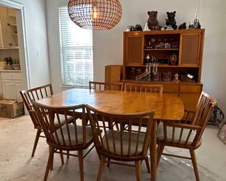 Beautiful  Mid Century  Modern table with six chairs.