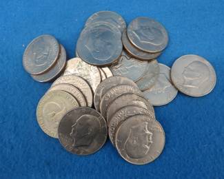 Lot 189. Twenty-five $1.00 Eisenhower coins