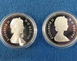 Lot 48. Two 1981 Canadian Toronto 50% Silver dollars
