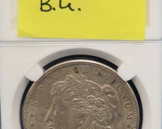Lot 123. 1921 S Morgan silver dollar B.U.