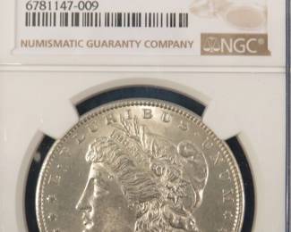 Lot 140. 1897 P Morgan Silver Dollar graded MS-62 by NGC