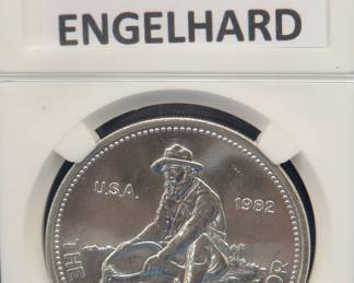 Lot 187. 1982 Engelhard American Prospector proof.  One troy ounce of .999 silver.