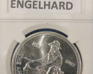 Lot 237. 1982 Engelhard American Prospector proof.  One troy ounce of .999 silver.