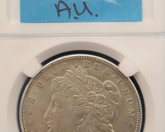 Lot 193. 1921 S Morgan silver dollar AU