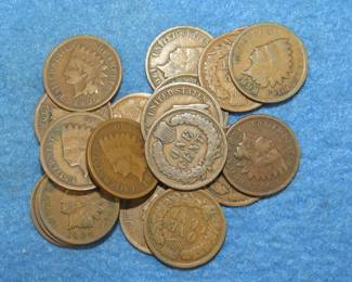 Lot 318. Twenty Indian Head pennies