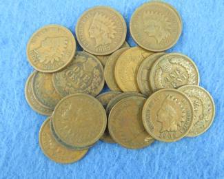 Lot 195. Twenty Indian Head pennies