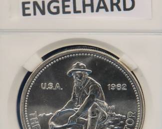Lot 169. 1982 Engelhard American Prospector proof.  One troy ounce of .999 silver.