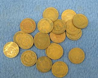 Lot 255. Twenty Indian Head pennies