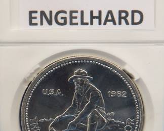 Lot 287. 1982 Engelhard American Prospector proof.  One troy ounce of .999 silver.