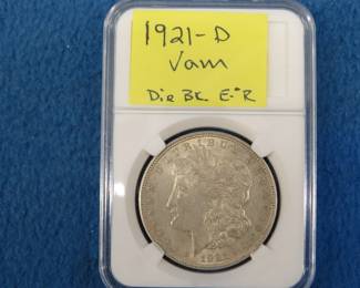 Lot 114. 1921 D Morgan Silver Dollar
