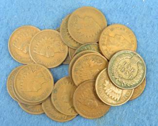Lot 299. Twenty Indian Head pennies