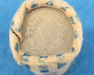 Lot 209. Roll of machine-wrapped Liberty Head "V" nickels