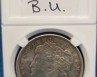 Lot 124. 1921 P Morgan silver dollar B.U.