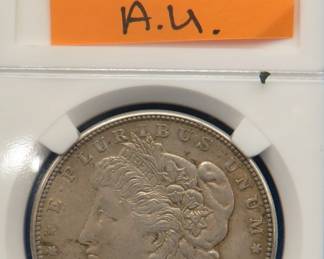 Lot 191. 1921 S Morgan silver dollar AU