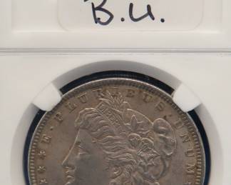 Lot 281. 1897 P Morgan silver dollar.  B.U.
