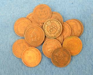 Lot 171. Twenty Indian Head pennies