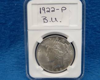Lot 359. 1922 P Peace silver dollar.  B.U.