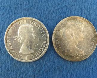 Lot 86. Two Canadian 80% Silver dollars