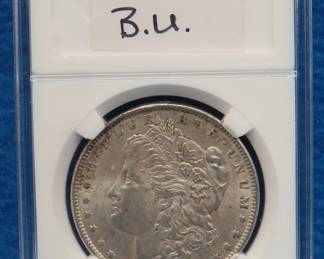 Lot 241. 1896 P Morgan silver dollar B.U.