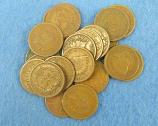 Lot 265. Twenty Indian Head pennies