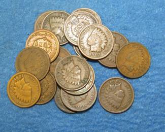 Lot 120. Twenty Indian Head pennies