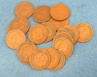 Lot 160. Twenty Indian Head pennies