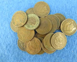 Lot 185. Twenty Indian Head pennies