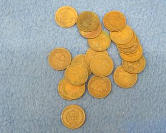 Lot 115. Twenty Indian Head pennies