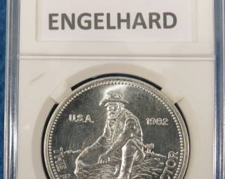 Lot 217. 1982 Engelhard American Prospector proof.  One troy ounce of .999 silver.