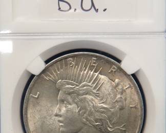 Lot 182. 1922 P Peace silver dollar. BU