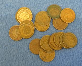 Lot 45. 20 Indian Head pennies