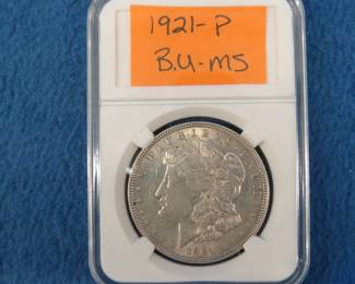 Lot 369. 1921 P Morgan Silver Dollar B.U-MS