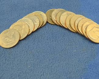 Lot 327. 16 Eisenhower $1.00 coins