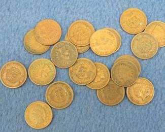 Lot 348. Twenty Indian Head pennies