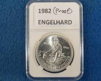 Lot 308. 1982 Engelhard American Prospector proof.  One troy ounce of .999 silver.