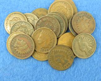 Lot 101. Twenty Indian Head pennies