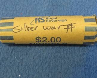 Lot 91. Roll of silver war nickels.  40 total.