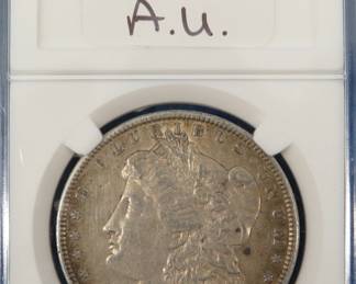 Lot 273. 1890 P Morgan Silver Dollar A.U.