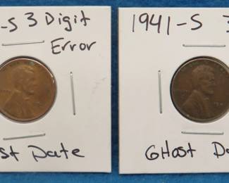 Lot 199. Two ghost date 194? S Lincoln pennies