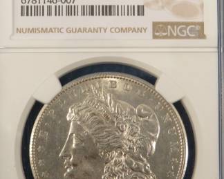 Lot 37. 1900 P Morgan Silver Dollar, graded MS-61 by NGC