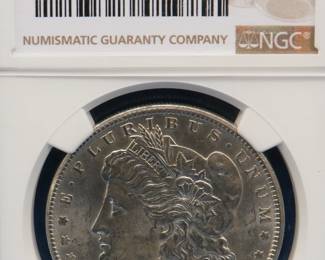 Lot 18. 1899 O Morgan silver dollar.  Graded MS 61 by NGC.