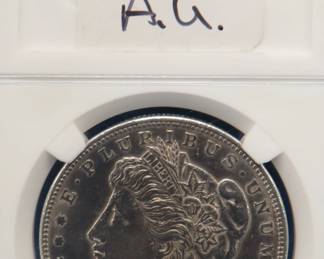 Lot 152. 1921 P Morgan silver dollar AU