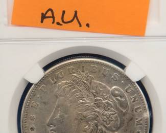 Lot 192. 1921 S Morgan silver dollar AU