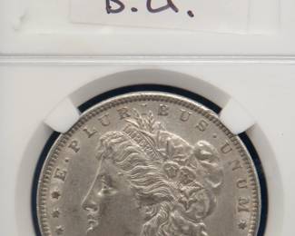 Lot 282. 1896 P Morgan silver dollar.  B.U.