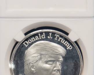 Lot 70. 1 Troy ounce silver Donald Trump round .999 silver.